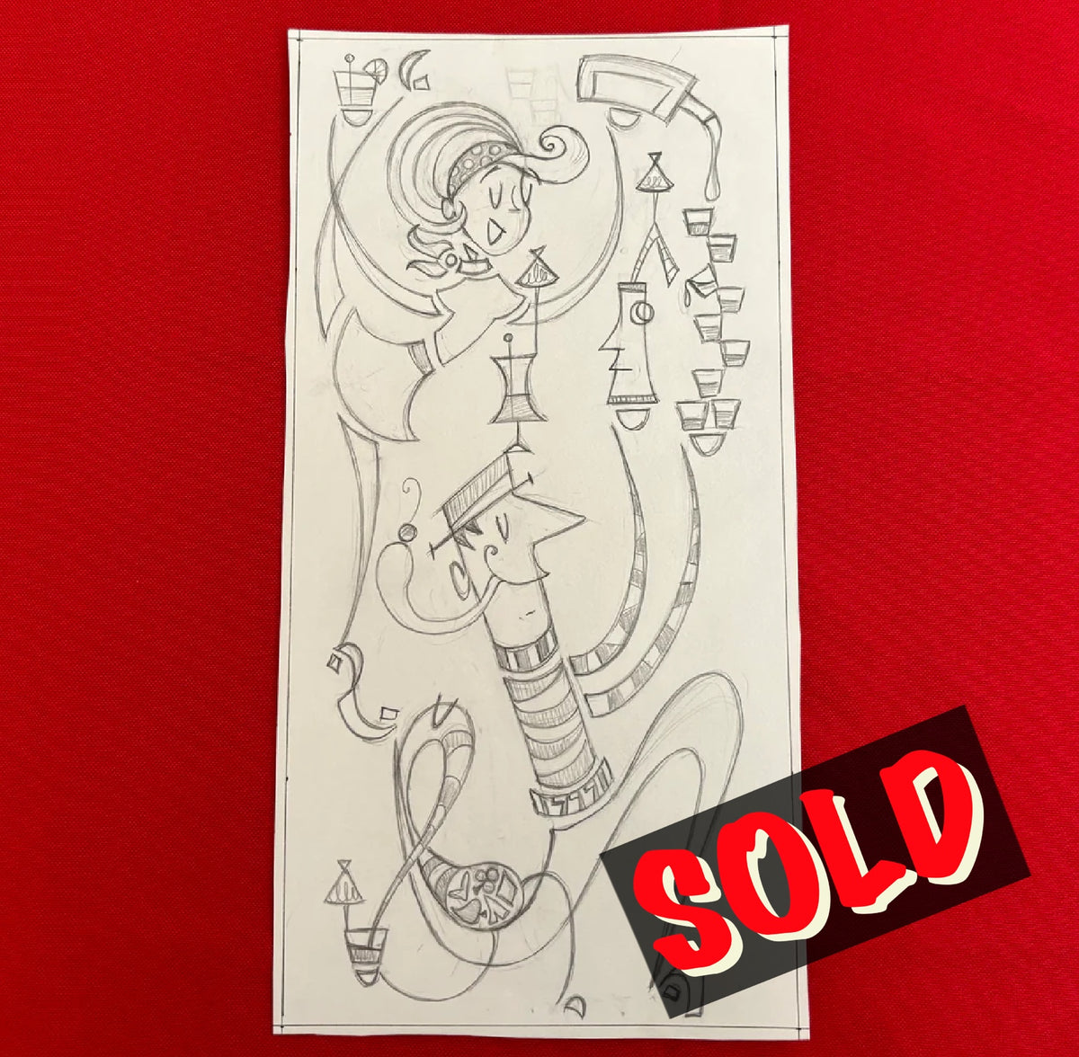 RARE “Shots A Go Go” Original Drawing/Concept Art
