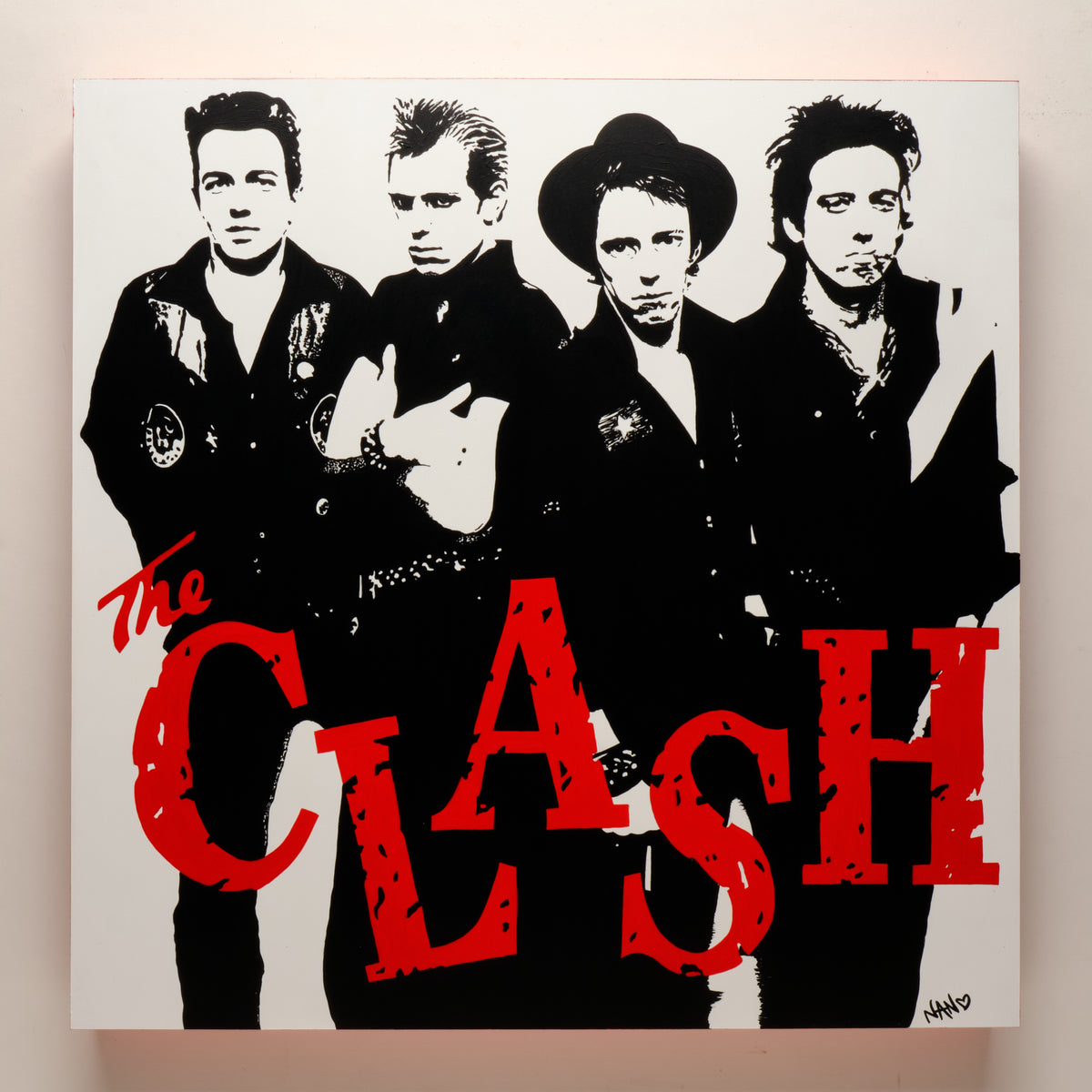 The Right Profile (The Clash) – ORIGINAL ACRYLIC PAINTING ON 24"×24"×2" GESSOBORD (CRADLED)