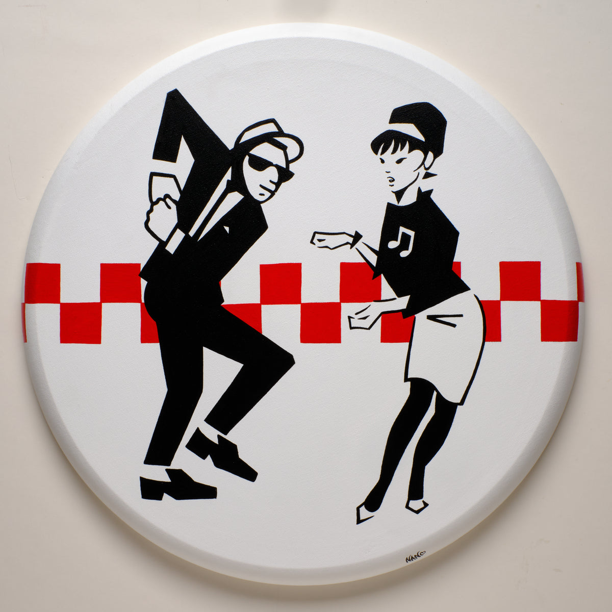 The Special Beat (The Specials & The Beat) – ORIGINAL ACRYLIC PAINTING ON 20" ROUND CANVAS