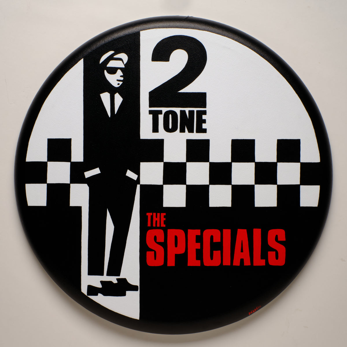 2-Tone (The Specials) – ORIGINAL ACRYLIC PAINTING ON 20" ROUND CANVAS