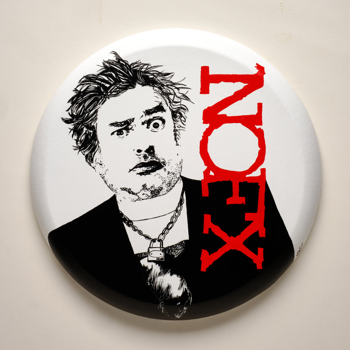 Punk Guy (NOFX) — ORIGINAL ACRYLIC PAINTING ON 12" ROUND CANVAS