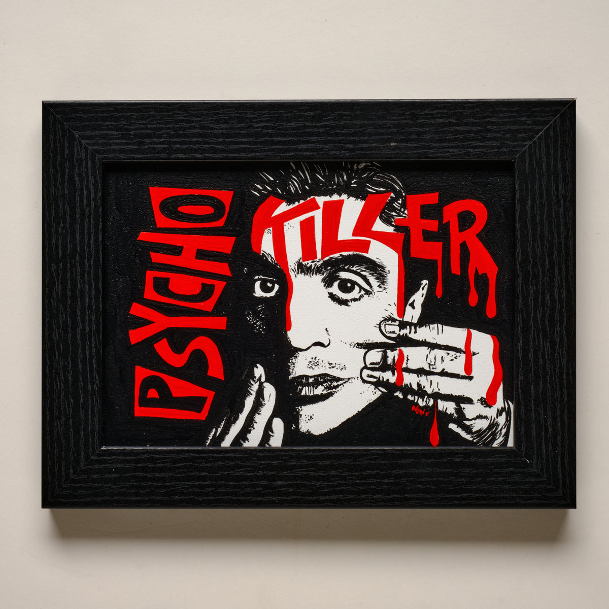 Psycho Killer (Talking Heads) – 5"×7" FRAMED ORIGINAL PAINTING