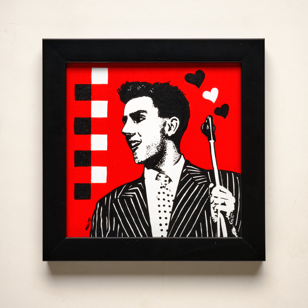 Terry (The Specials) – 6"×6" FRAMED ORIGINAL PAINTING