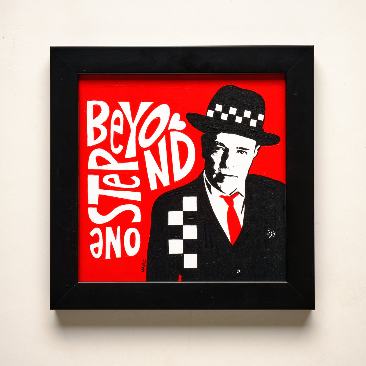 Suggs (Madness) – 6"×6" FRAMED ORIGINAL PAINTING