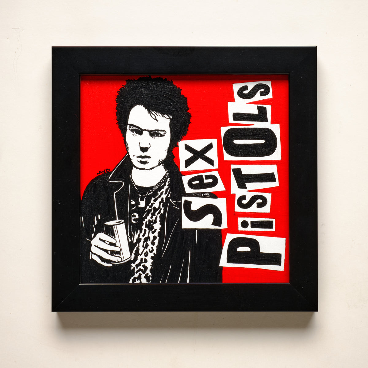Sid (Sex Pistols) – 6"×6" FRAMED ORIGINAL PAINTING