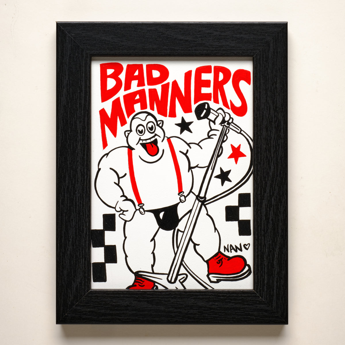 Special Brew (Bad Manners) – 5"×7" FRAMED ORIGINAL PAINTING