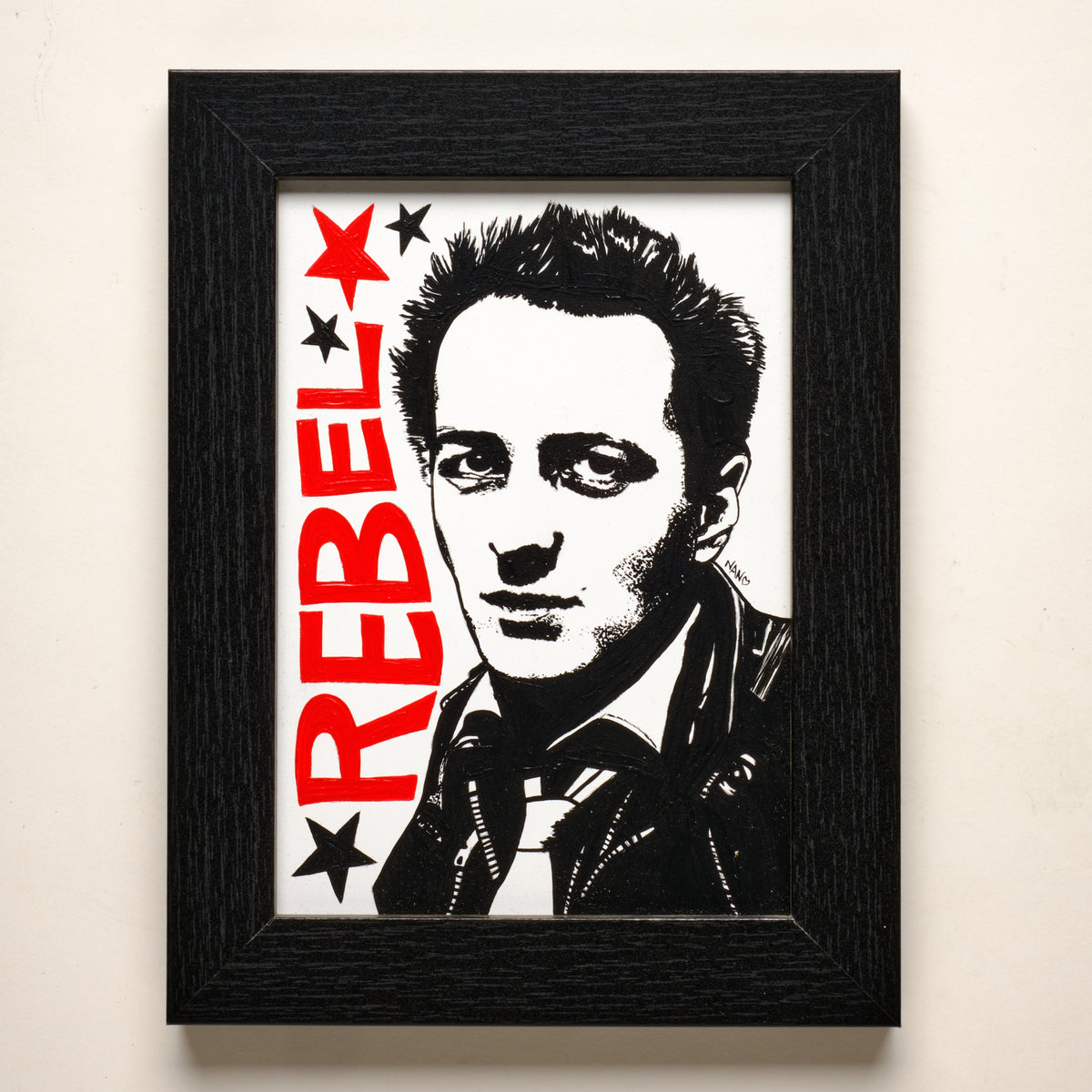Joe No. 3 (The Clash) – 5"×7" FRAMED ORIGINAL PAINTING