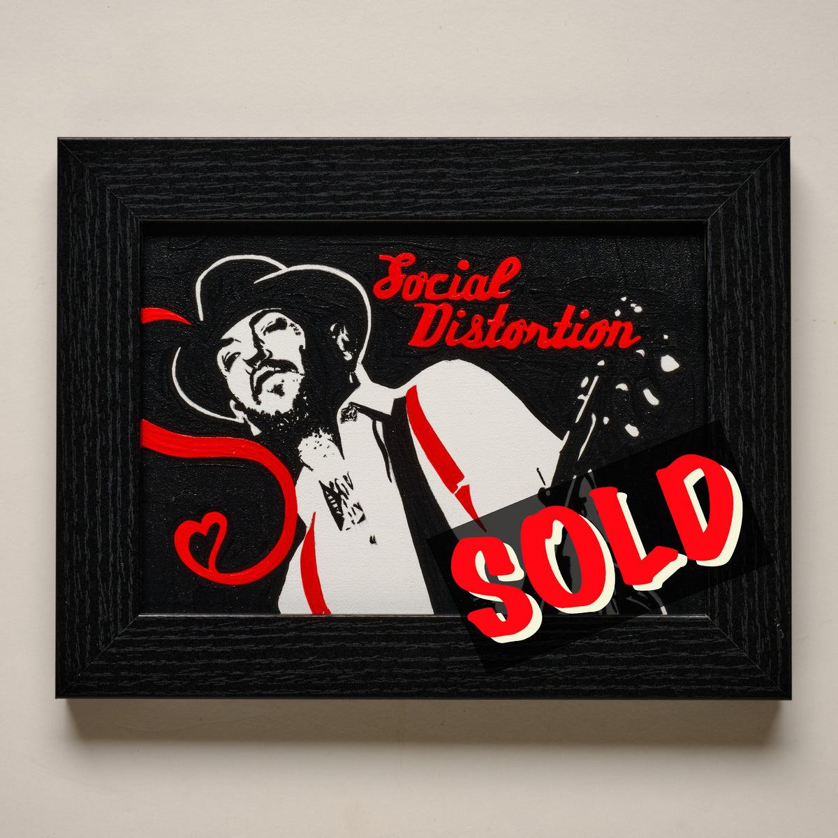 Mike (Social Distortion) – 5"×7" FRAMED ORIGINAL PAINTING