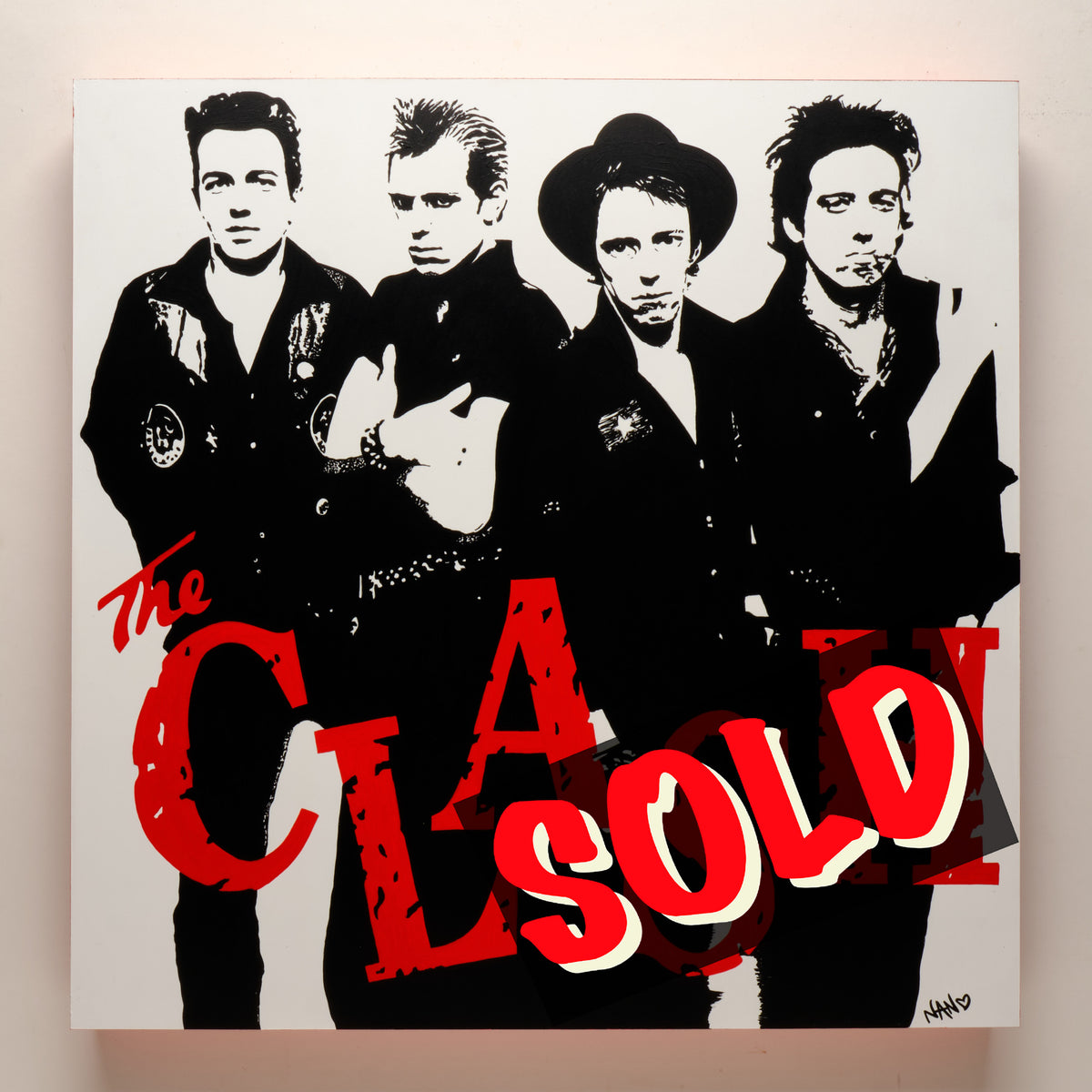 The Right Profile (The Clash) – ORIGINAL ACRYLIC PAINTING ON 24"×24"×2" GESSOBORD (CRADLED)