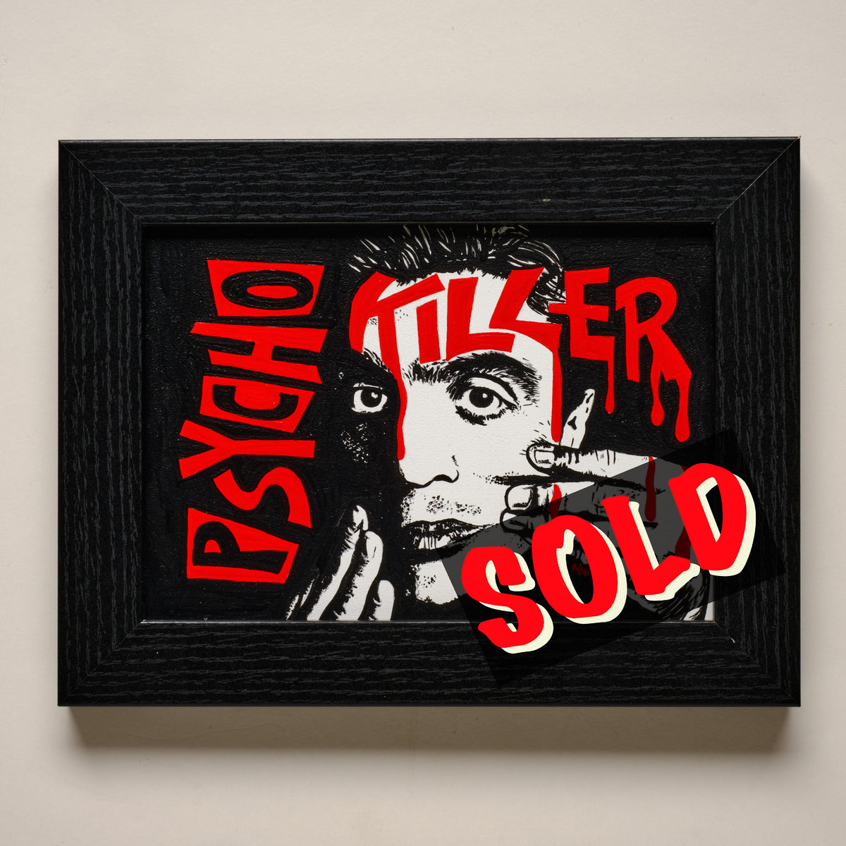 Psycho Killer (Talking Heads) – 5"×7" FRAMED ORIGINAL PAINTING