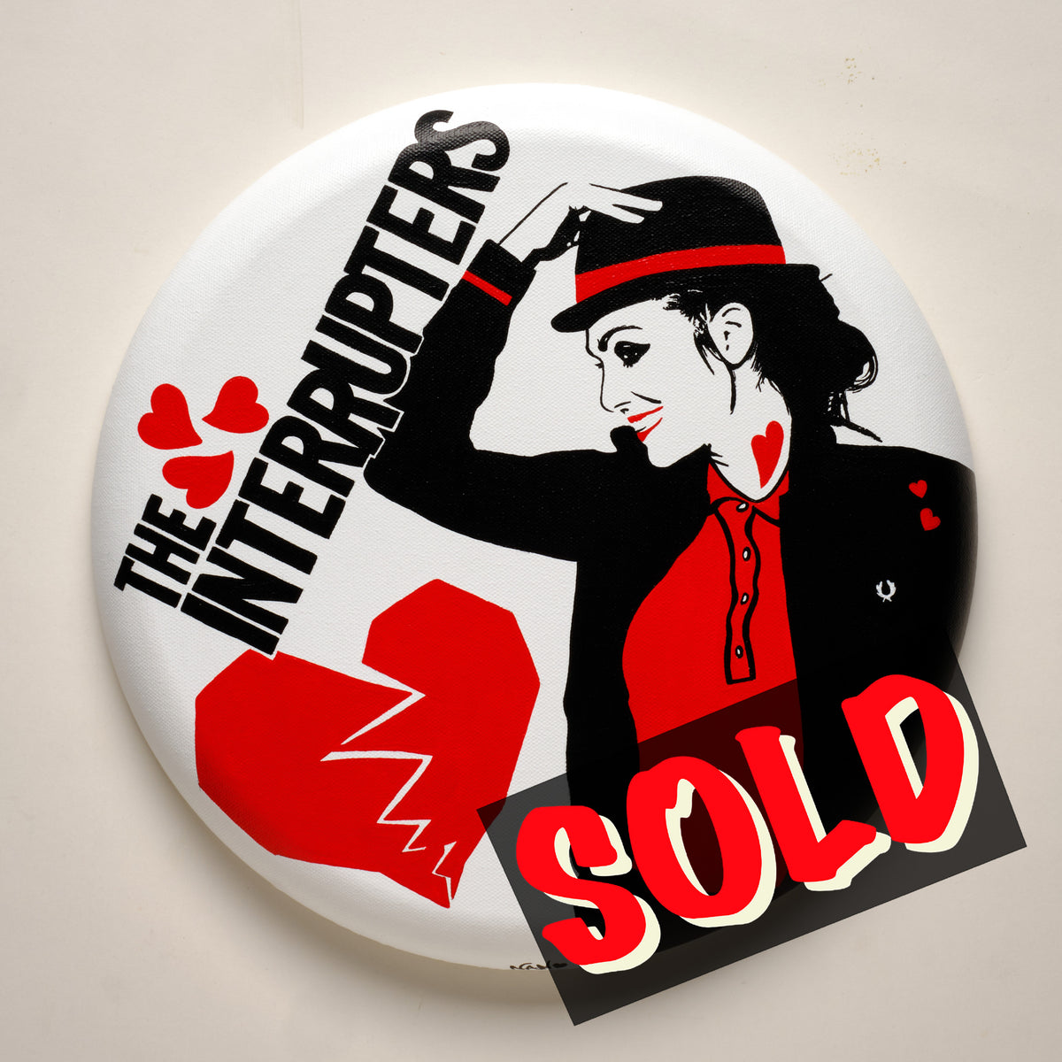 She’s Kerosene (The Interrupters) – ORIGINAL ACRYLIC PAINTING ON 12" ROUND CANVAS