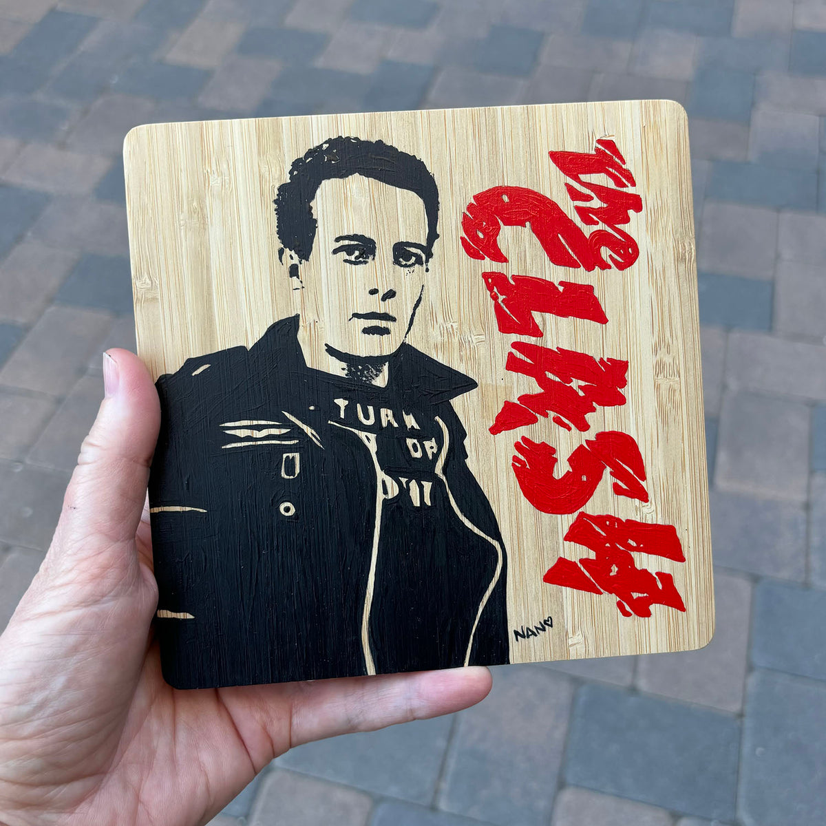 Joe No. 2  - 6”x6” Original Painting on Bamboo