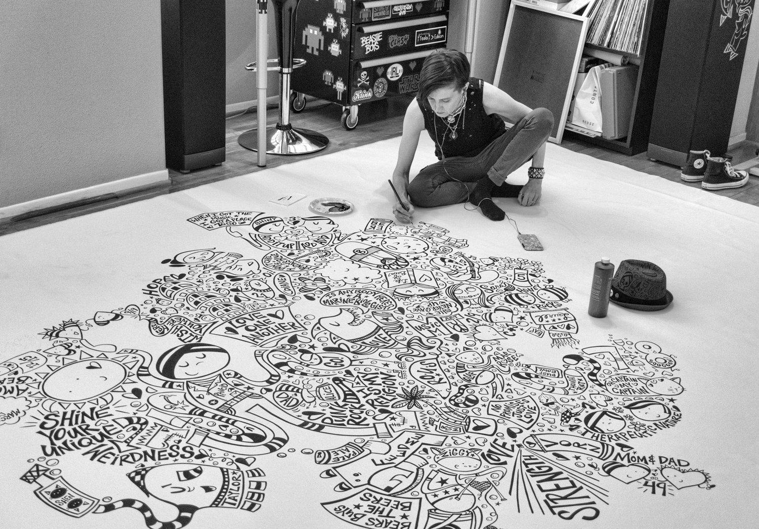 #2 Inclusion Painting Started February 2016 - Signed Prints | Fine Art and Limited Edition Prints | The Art Of Nan Coffey