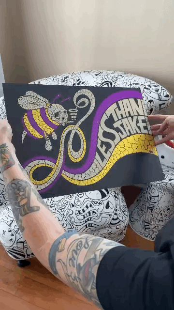 ❤️ Hearts All Over B is for B-Sides ❤️ EXTREMELY RARE Print on METAL ❤️