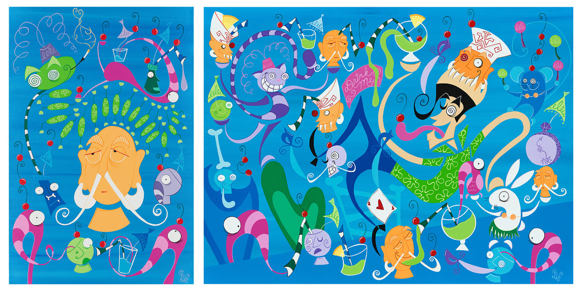 Mad Tiki Party - Two Paintings!