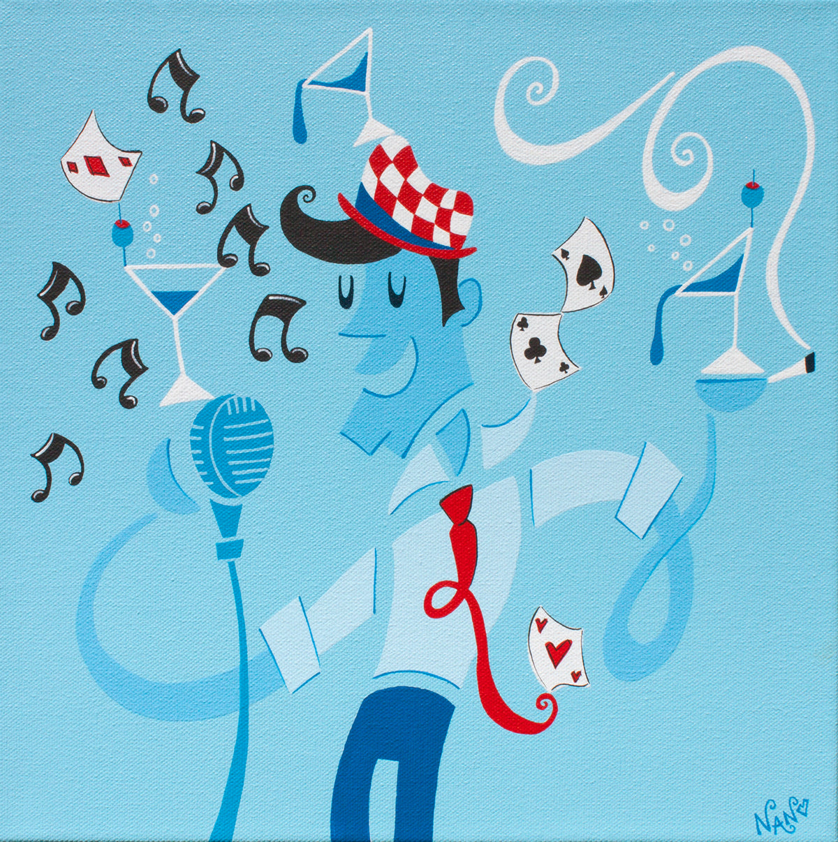 The Vegas Singer - Original Painting