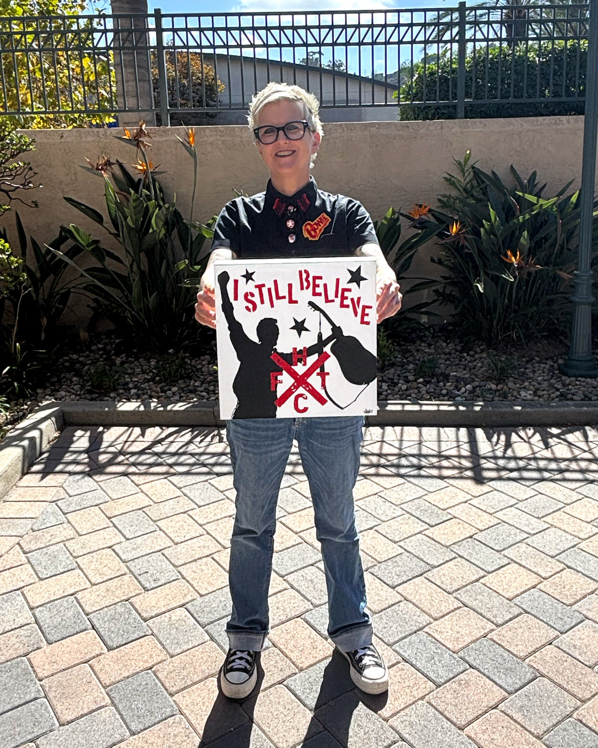 I Still Believe (Frank Turner) – ORIGINAL ACRYLIC PAINTING ON 12"×12"×1.5" GESSOBORD (CRADLED)