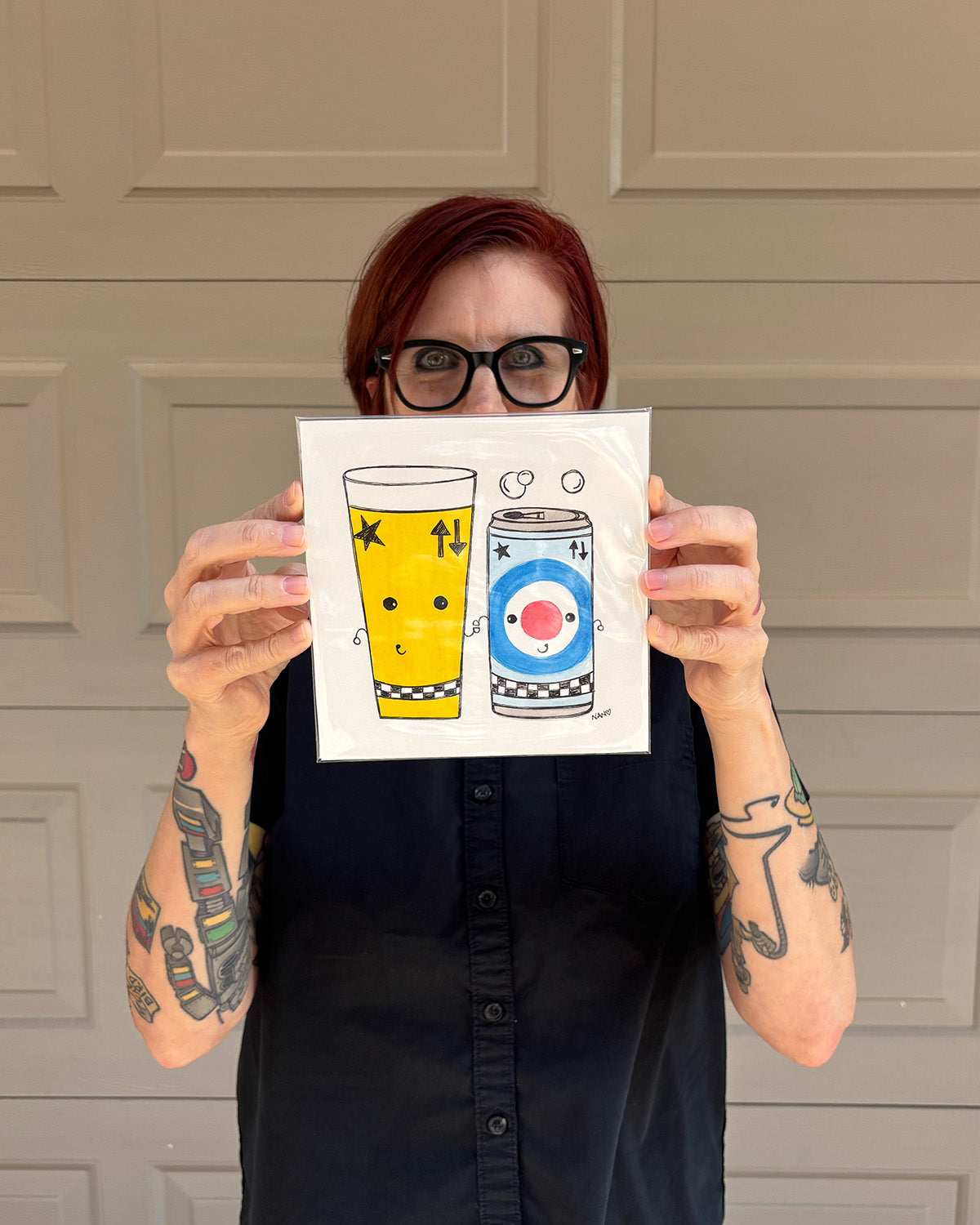 Grab n Go! Signed Watercolor + Ink Original - Mod Beers #1