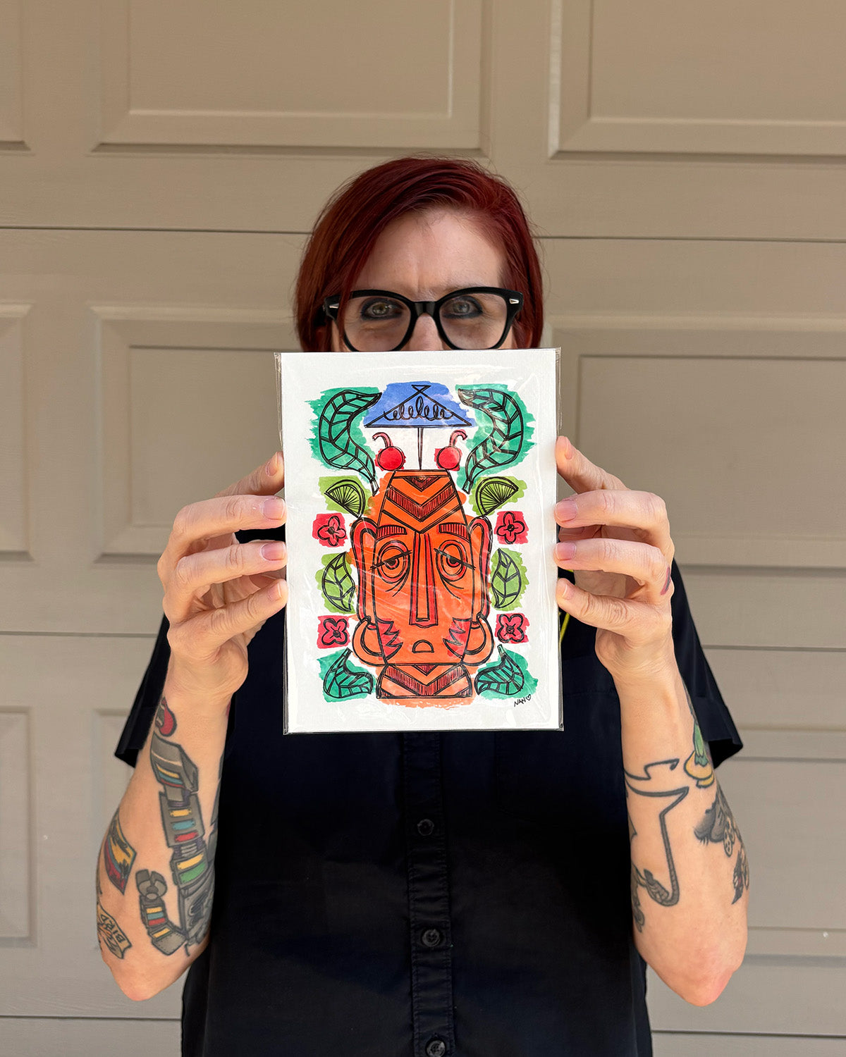 Grab n Go! Signed Watercolor + Ink Original - Jungle Love #1