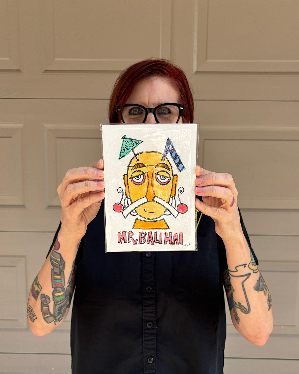 Grab n Go! Signed Watercolor + Ink Original - Mr. Bali Hai #1