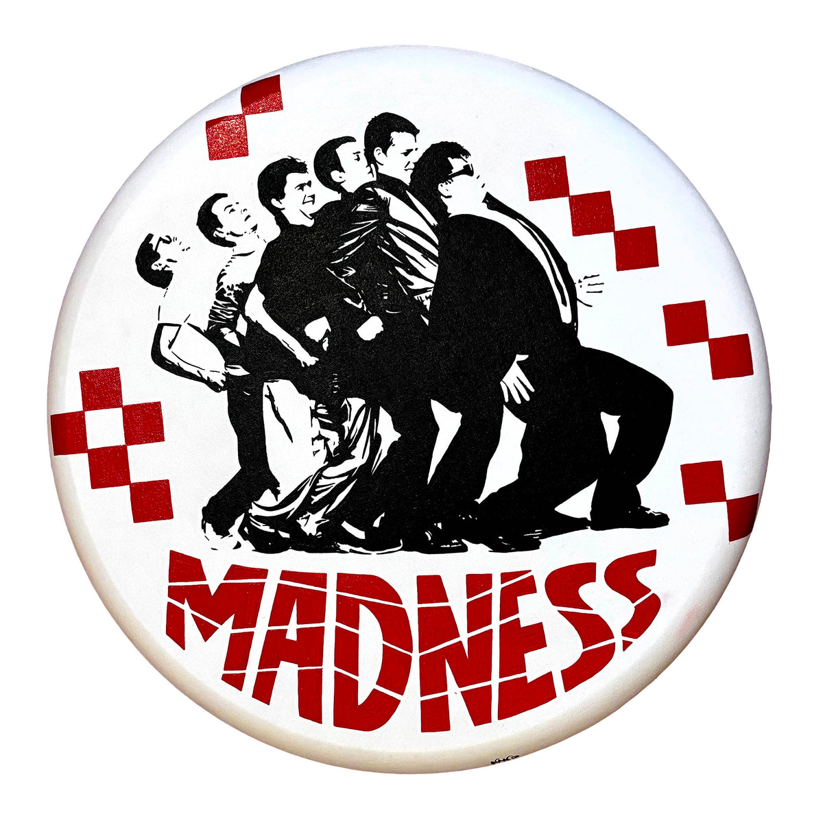 One Step Beyond - Madness – ORIGINAL ACRYLIC PAINTING ON 20&quot; ROUND CANVAS