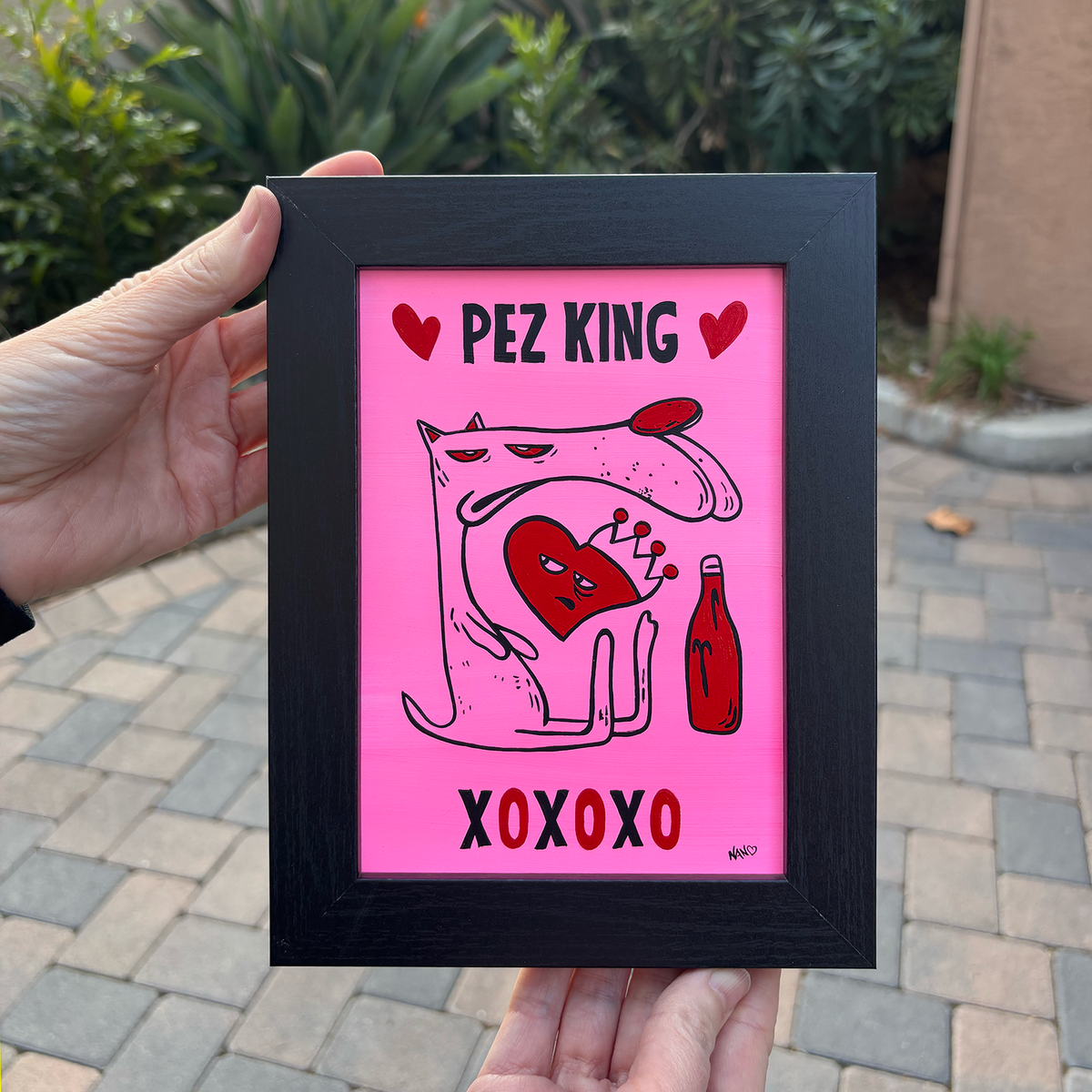 LTJ - Pez King 5”x7” Framed Original Painting