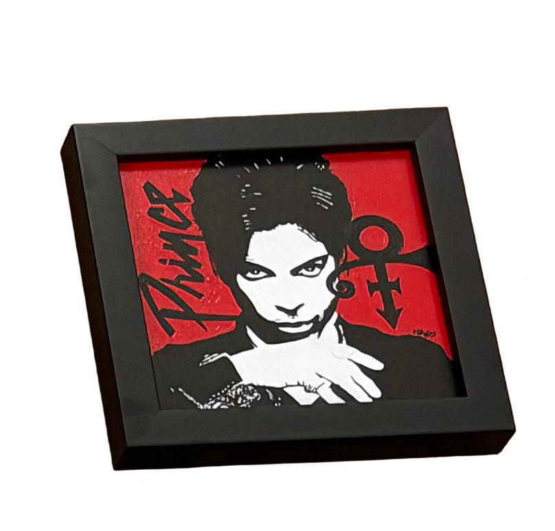 Raspberry Beret (Prince) – 6&quot;×6&quot; FRAMED ORIGINAL PAINTING