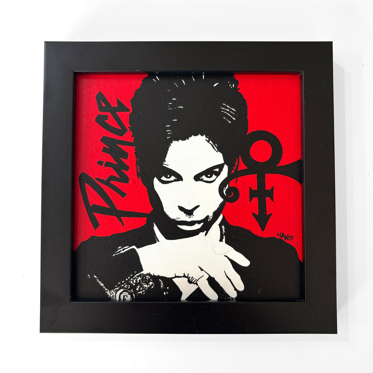 Raspberry Beret (Prince) – 6&quot;×6&quot; FRAMED ORIGINAL PAINTING