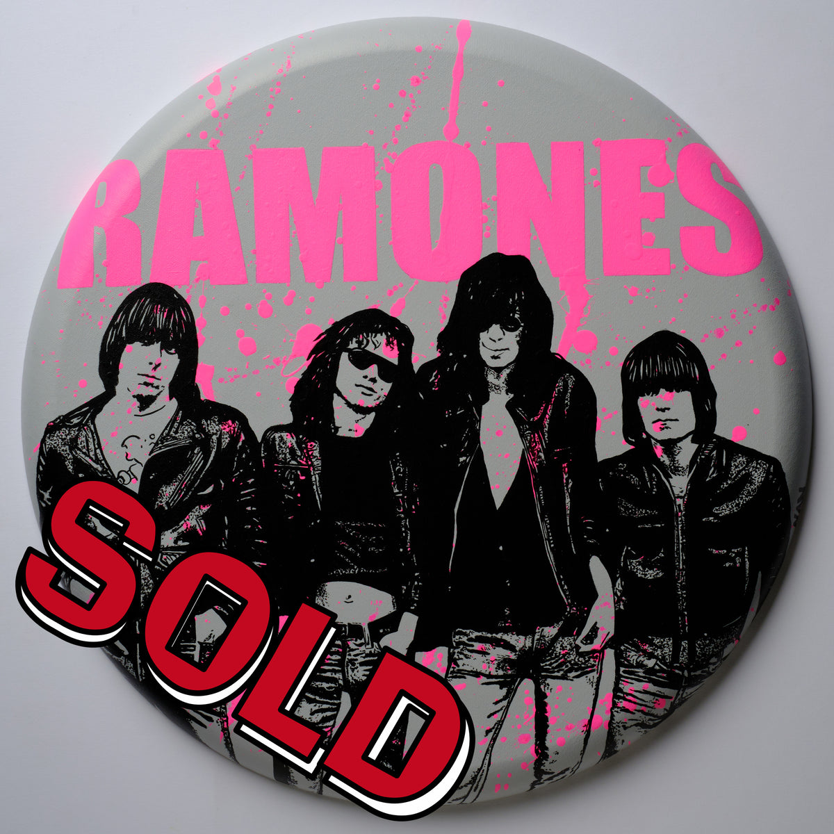 Ramones 20&quot; Round Original Painting