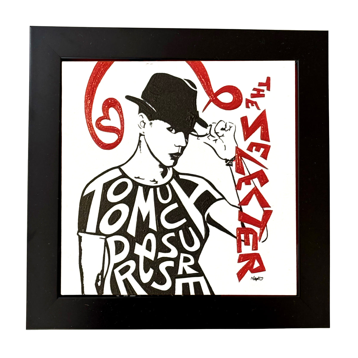 Pauline (The Selecter) – 6&quot;×6&quot; FRAMED ORIGINAL PAINTING