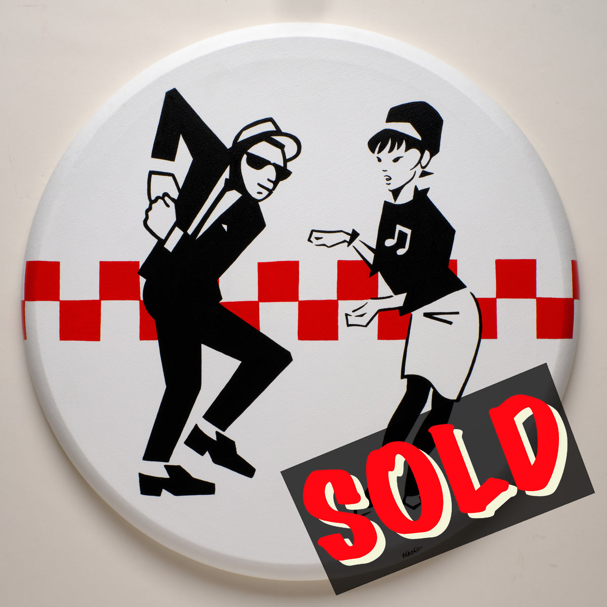 The Special Beat (The Specials & The Beat) – ORIGINAL ACRYLIC PAINTING ON 20" ROUND CANVAS