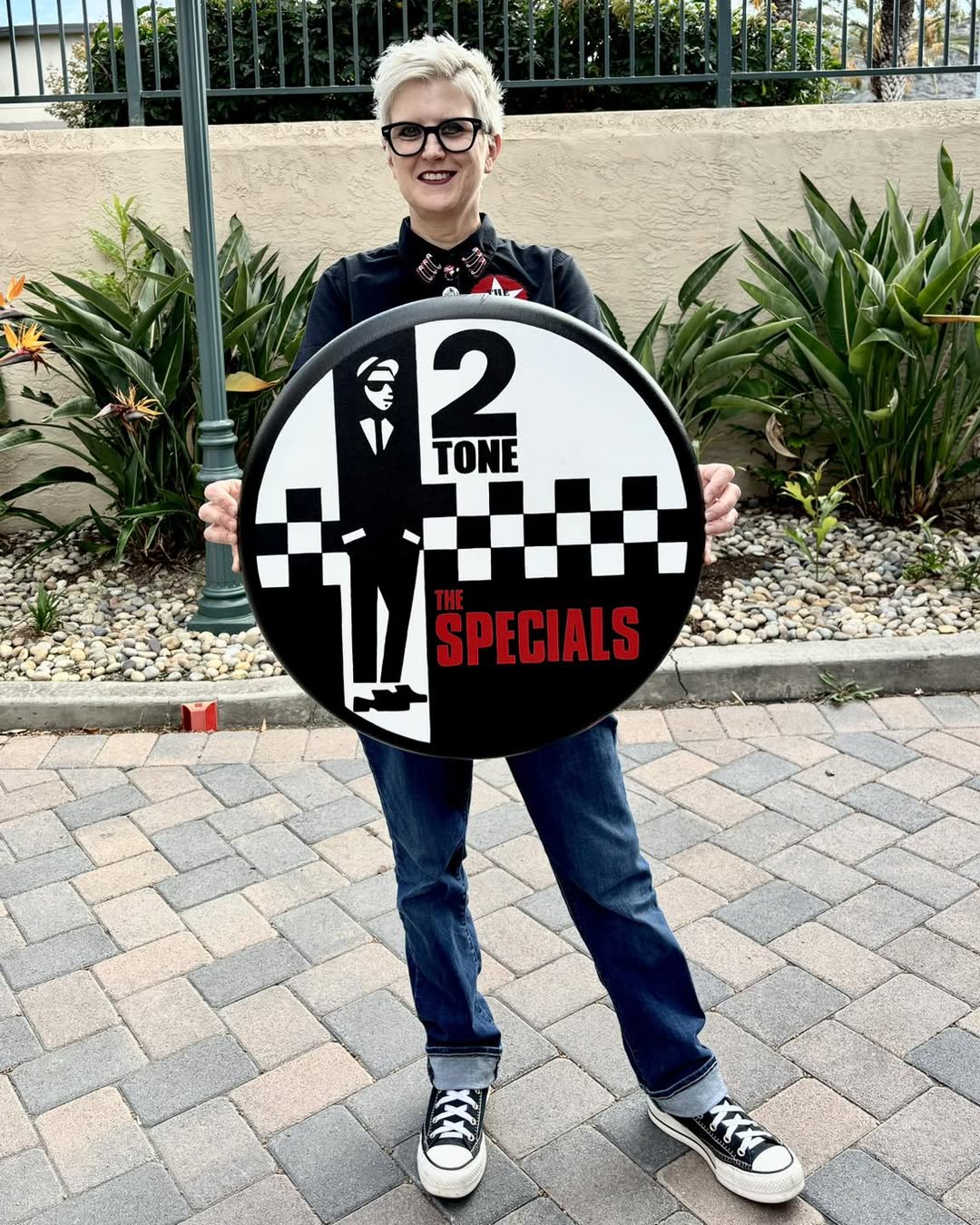 The Specials 2-Tone – ORIGINAL ACRYLIC PAINTING ON 20&quot; ROUND CANVAS