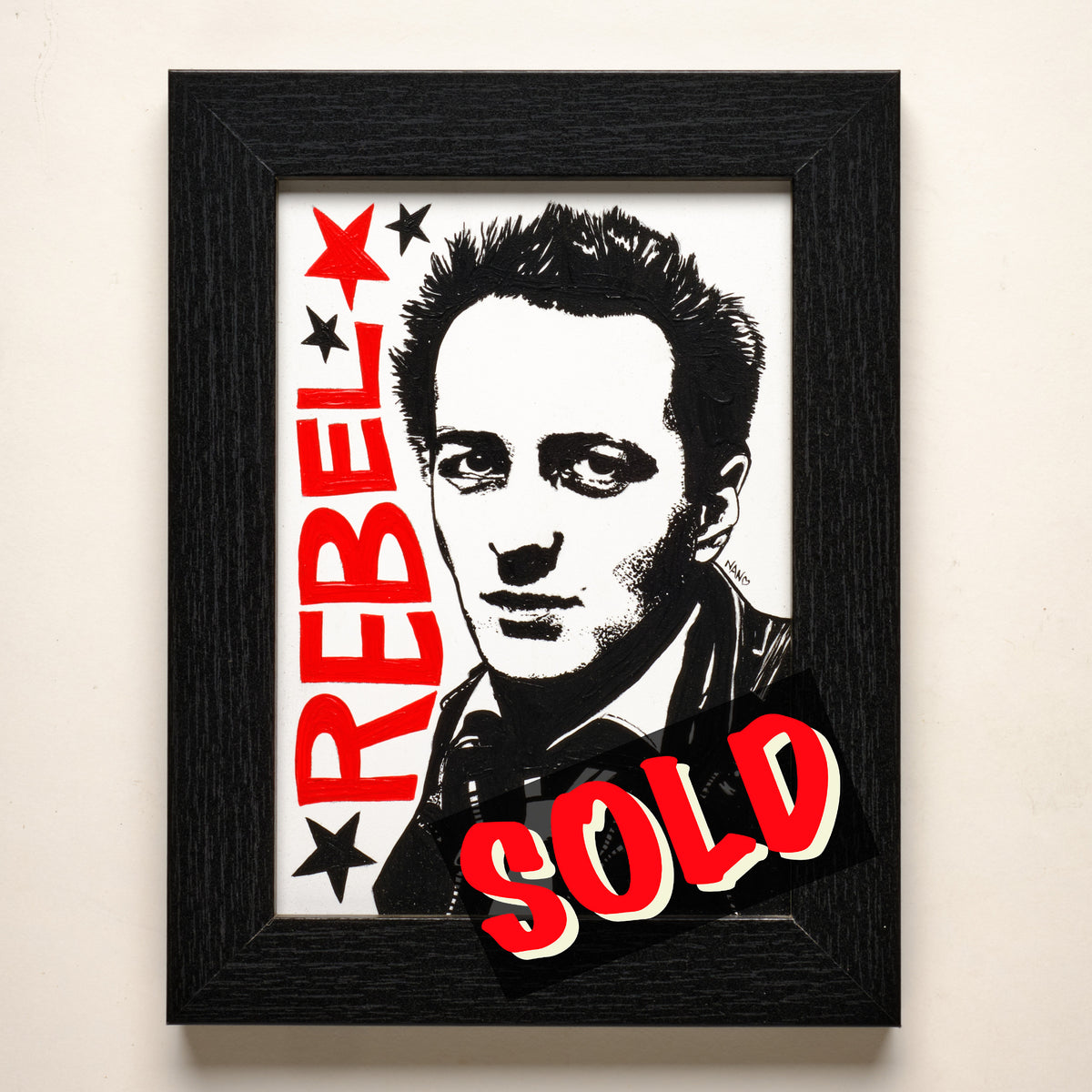 Joe No. 3 (The Clash) – 5"×7" FRAMED ORIGINAL PAINTING