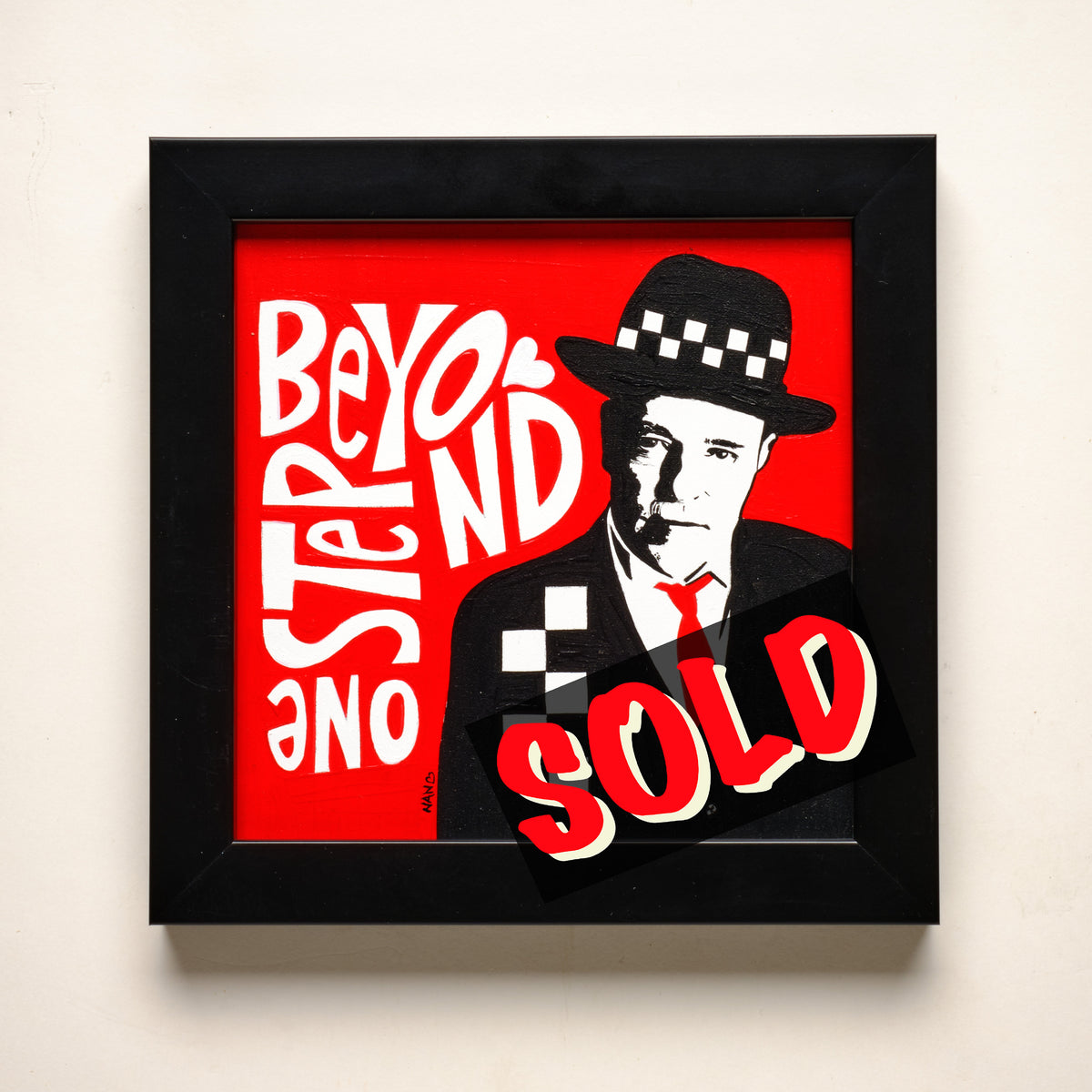 Suggs (Madness) – 6"×6" FRAMED ORIGINAL PAINTING