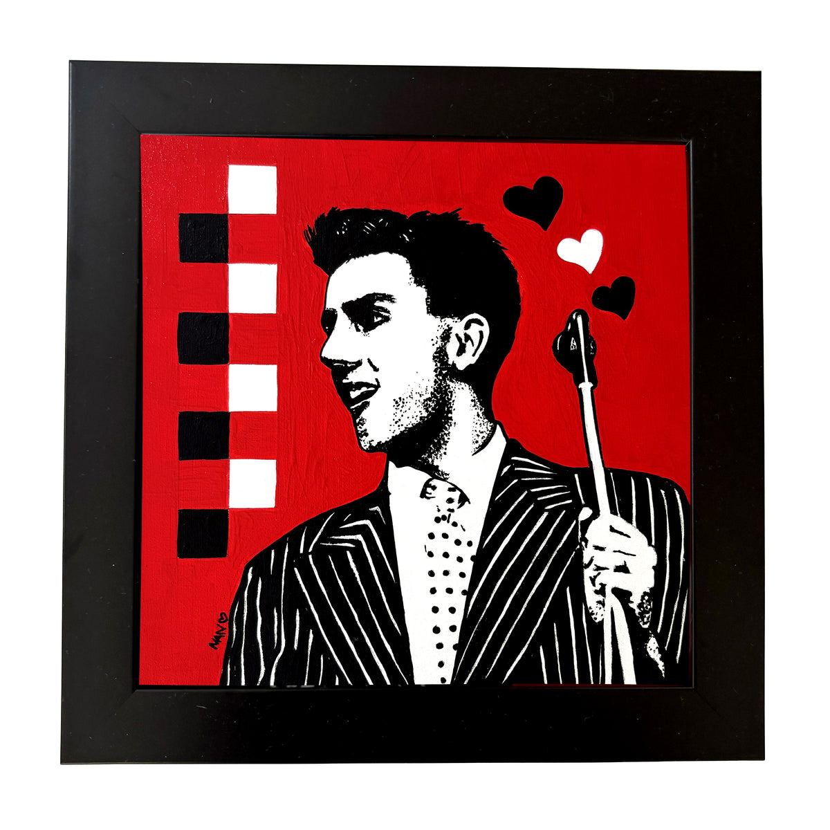 Terry (The Specials) – 6&quot;×6&quot; FRAMED ORIGINAL PAINTING