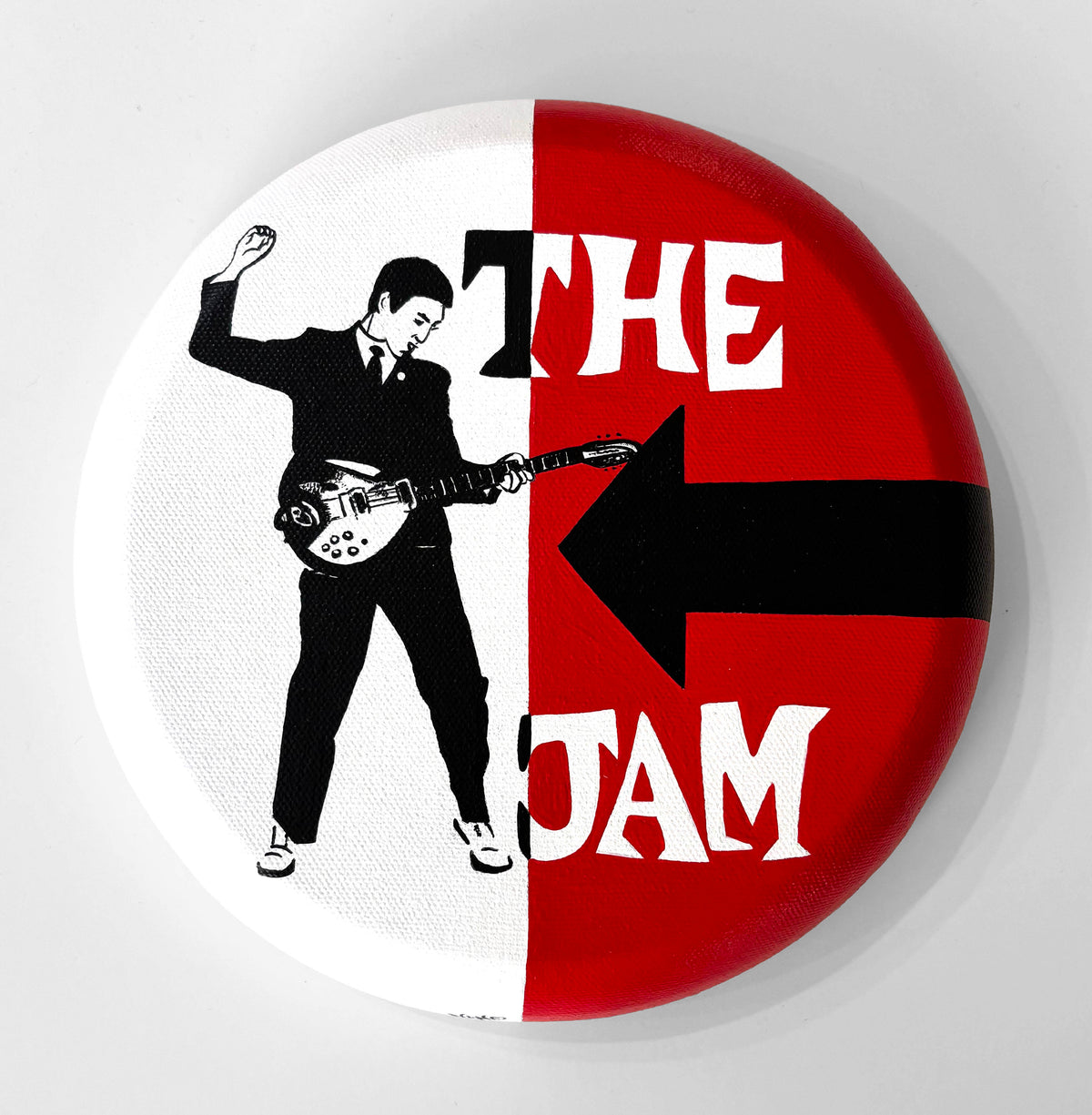 Start! (The Jam) – ORIGINAL ACRYLIC PAINTING ON 8&quot; ROUND CANVAS