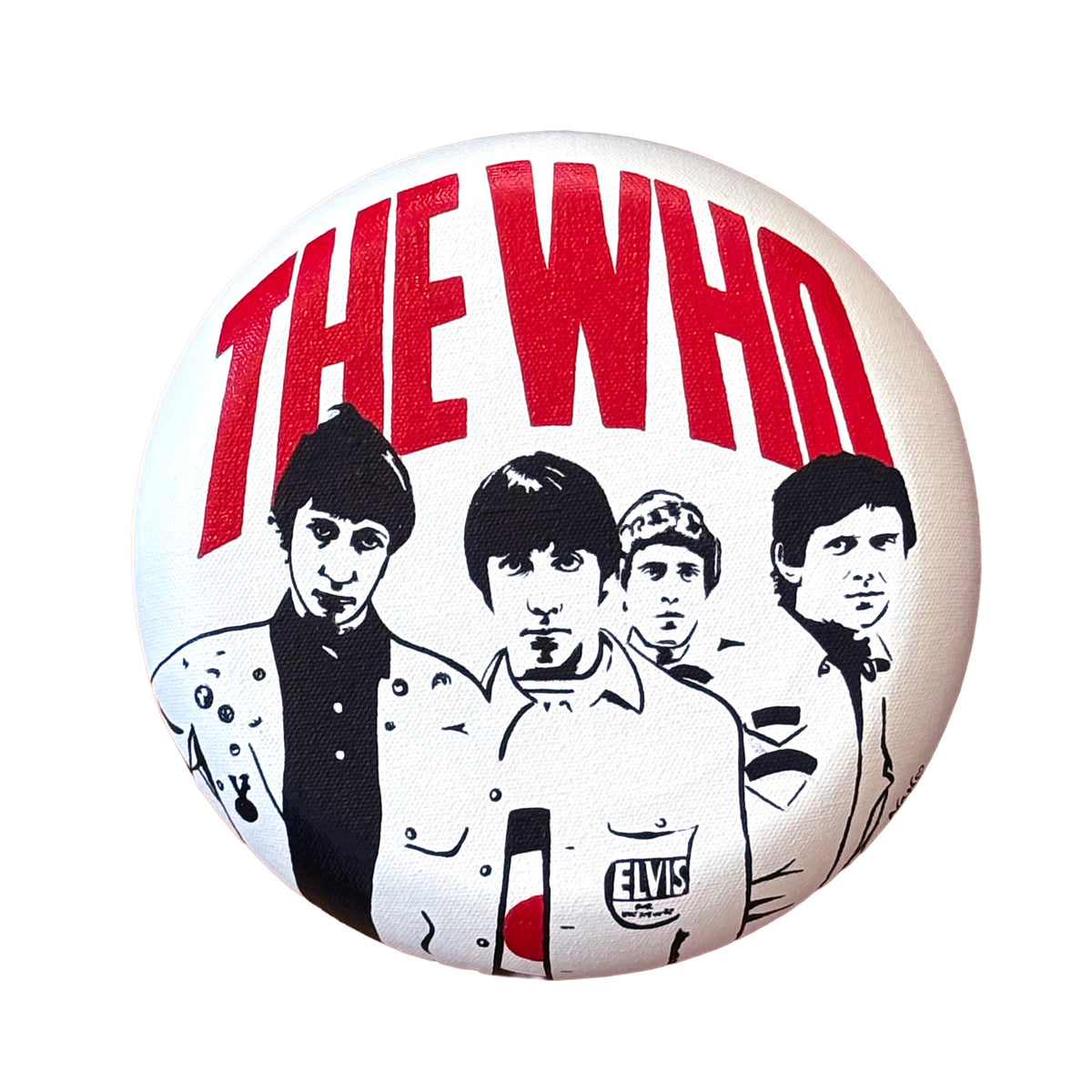 The Kids Are Alright (The Who) – ORIGINAL ACRYLIC PAINTING ON 8&quot; ROUND CANVAS