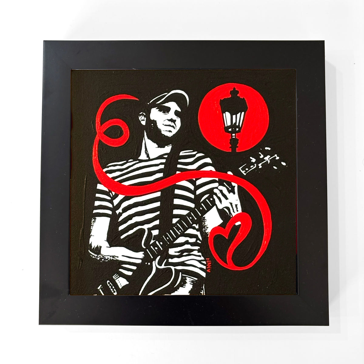 Mercy Mercy Me (Streetlight Manifesto) – 6&quot;×6&quot; FRAMED ORIGINAL PAINTING