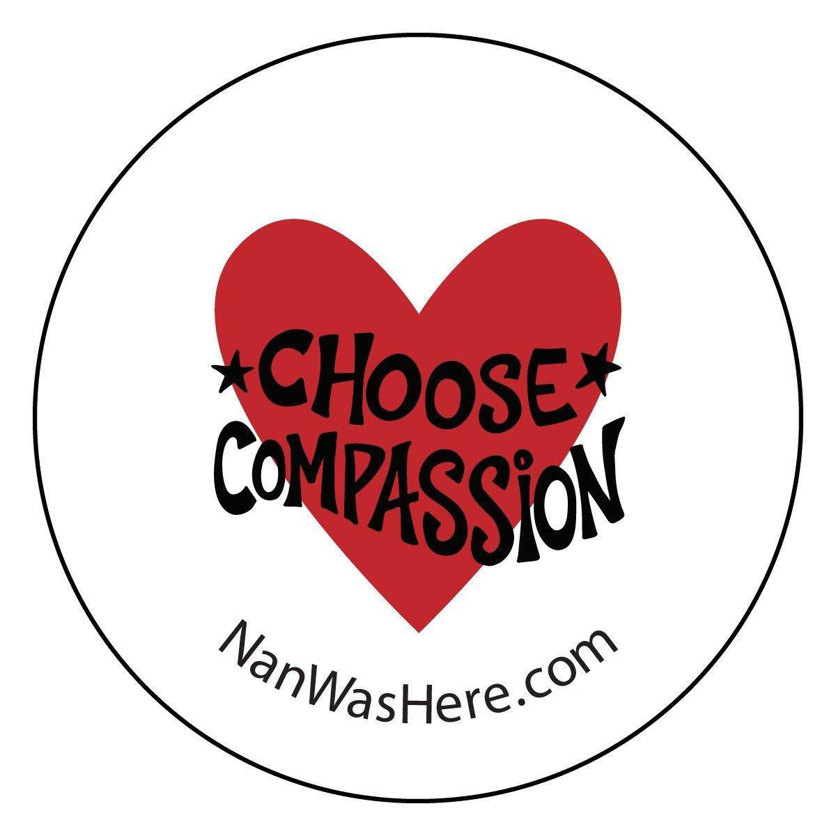 Button Pins | Choose Compassion Logo | Fine Art and Limited Edition Prints | The Art Of Nan Coffey