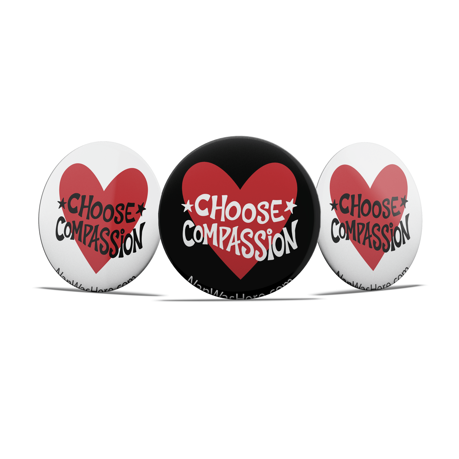 Button Pins | Choose Compassion Logo | Fine Art and Limited Edition Prints | The Art Of Nan Coffey