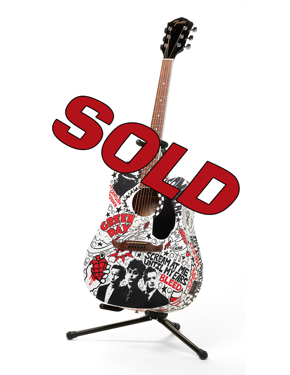 Green Day Guitar - The Art Of Nan Coffey
