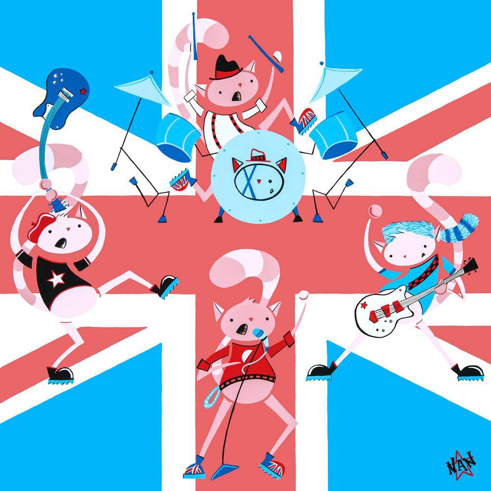 Cat City Rockers - Signed Prints | Fine Art and Limited Edition Prints | The Art Of Nan Coffey