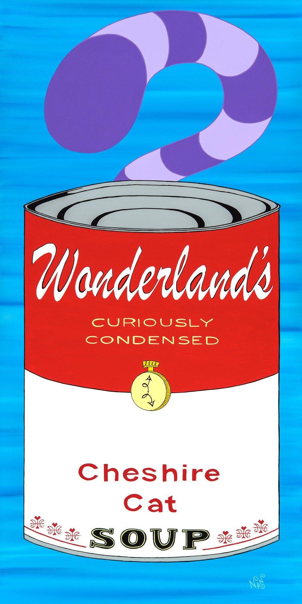 Cheshire Cat Wonderland Soup Can - Signed Prints | Fine Art and Limited Edition Prints | The Art Of Nan Coffey