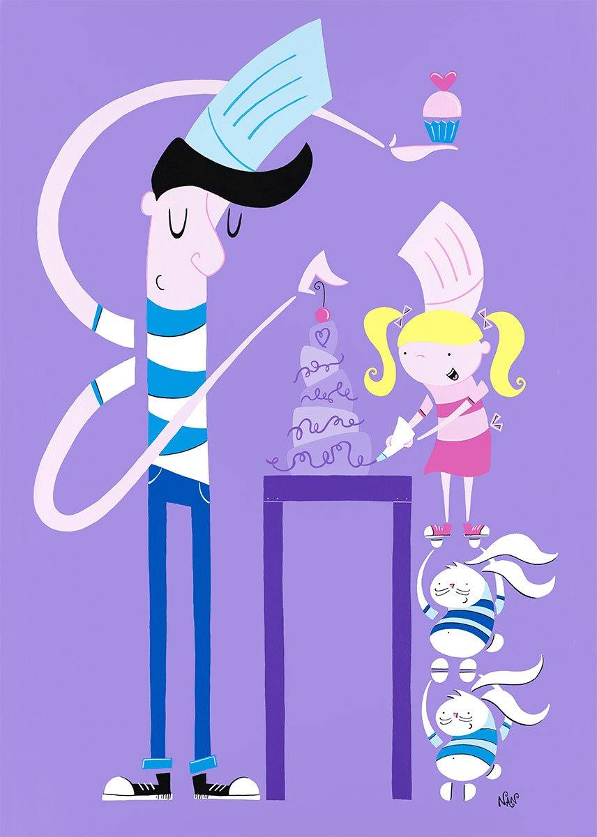 Daddy's Little Helper - Signed Prints - The Art Of Nan Coffey