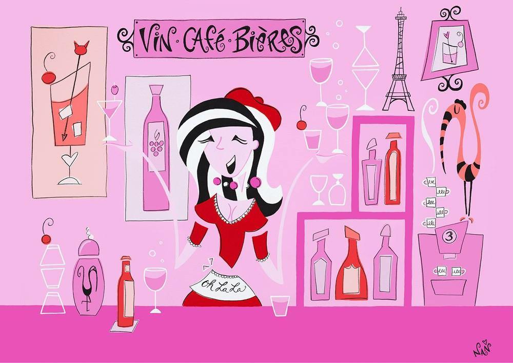 Je Vois La Vie En Rose - Original | Fine Art and Limited Edition Prints | The Art Of Nan Coffey