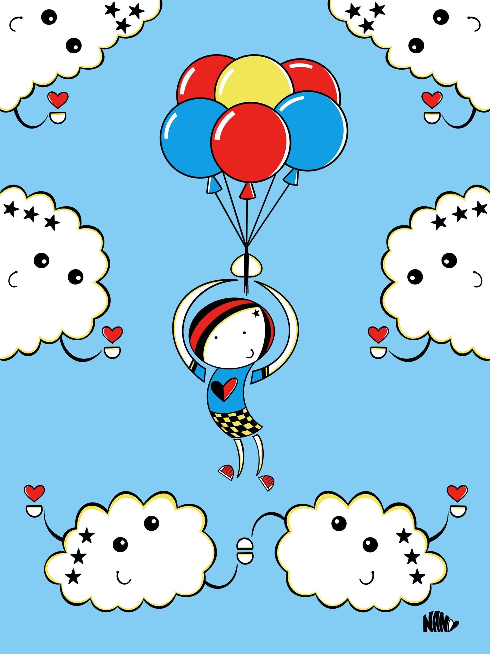 ❤️💛💙RISE💙💛❤️ - Signed Print - The Art Of Nan Coffey