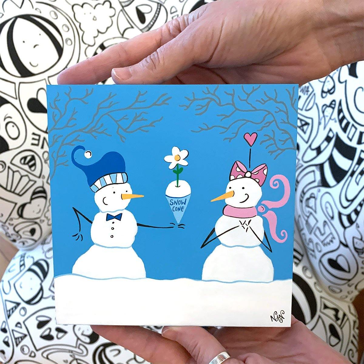 The Snow Date - Original Painting - The Art Of Nan Coffey