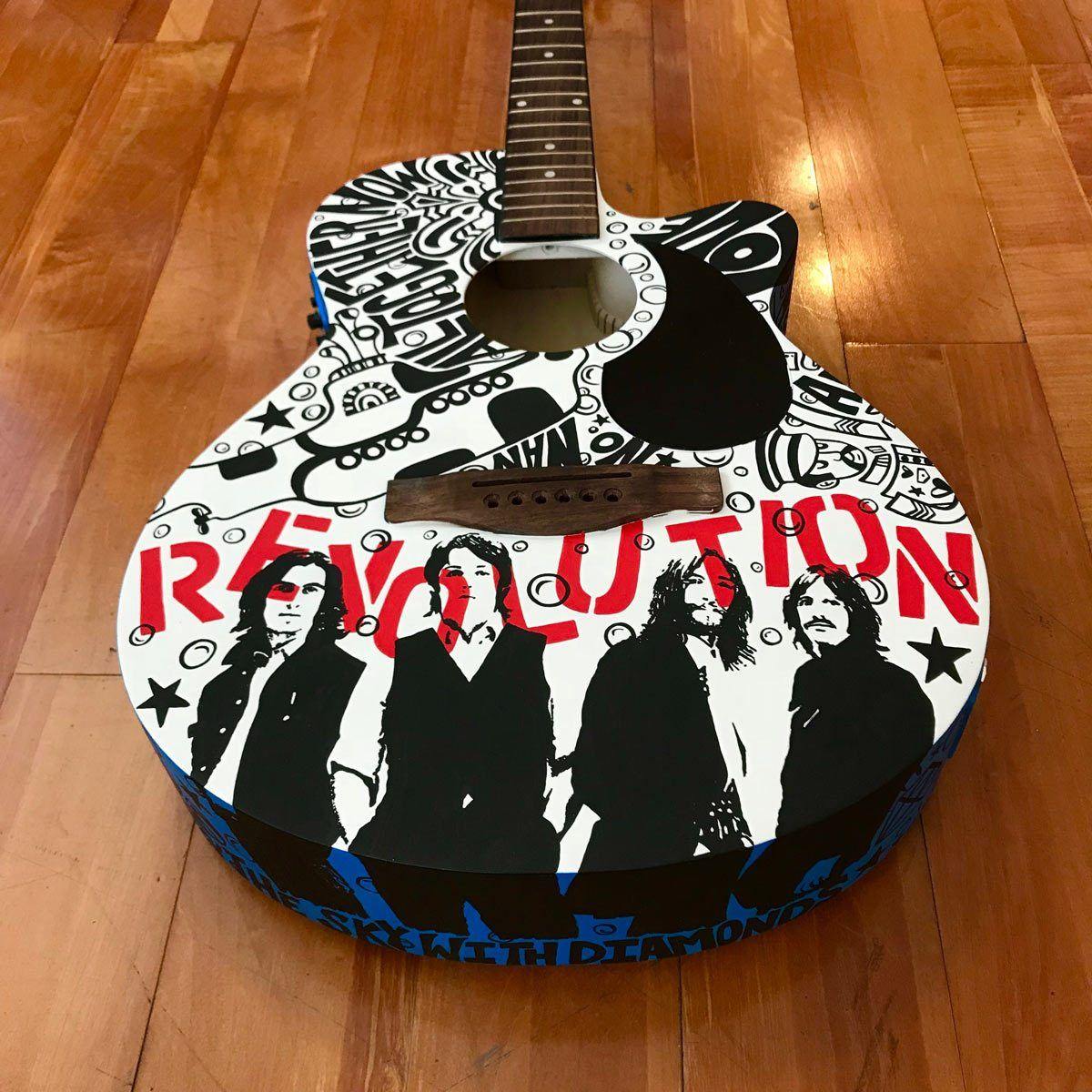 The Beatles Guitar | Fine Art and Limited Edition Prints | The Art Of Nan Coffey