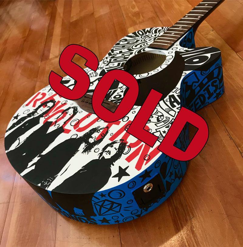 The Beatles Guitar | Fine Art and Limited Edition Prints | The Art Of Nan Coffey