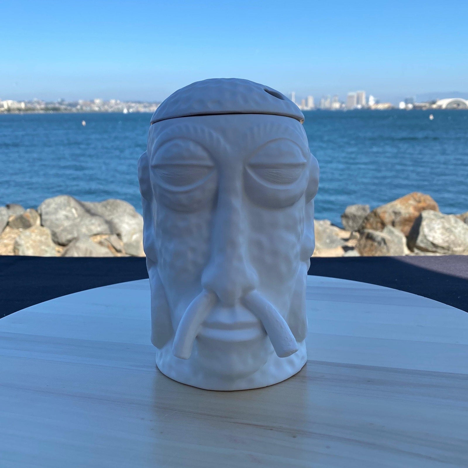 Custom Nan-Painted Mr. Bali Hai Ceramic Mug - The Art Of Nan Coffey